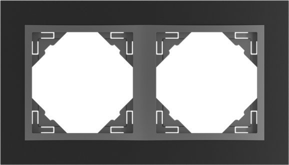 Efapel animato ramka 2-krotna czarny 90920 tps