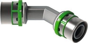 Kolano 45 stopni zaprasowywane MultiSkin mosiądz/ocynk 63x63 7041W63