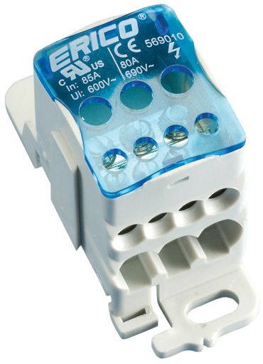 ERICO Blok rozdzielczy 1-biegunowy 80A UD 80A