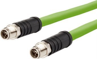 Triton METZ CONNECT Kabel połączeniowy M12 męski - M12 męski, 8-stykowy z kodem X, prosty-prawy, moment obrotowy, 5 m