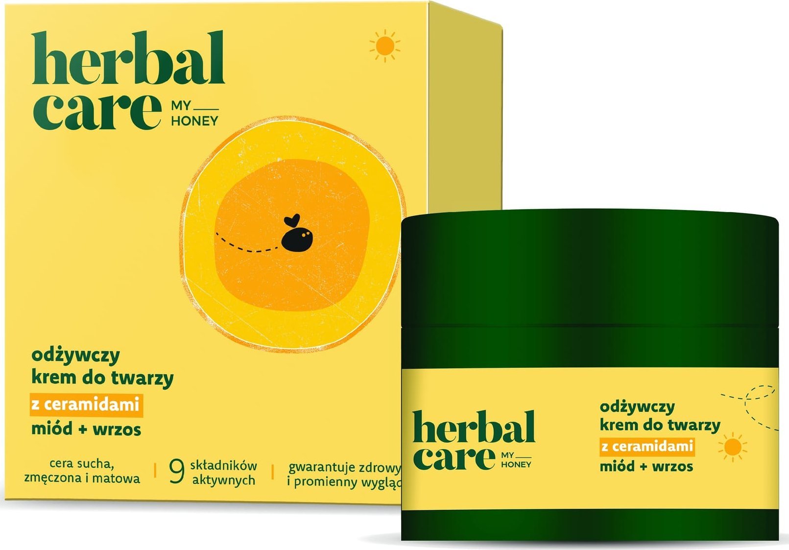 HERBAL CARE My Honey Odżywczy Krem do twarzy z ceramidami + miód i wrzos - do cery suchej,matowej i zmęczonej na dzień 50 ml