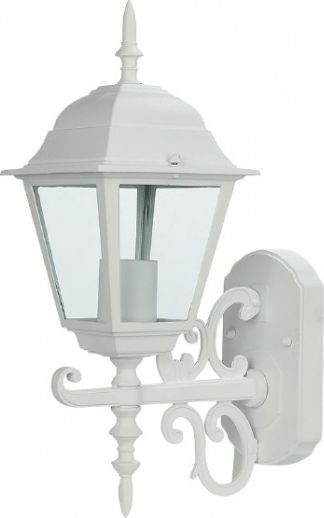 Kinkiet lampa ścienna VT-760 E27 60W IP44 aluminium/szkło biały matowy