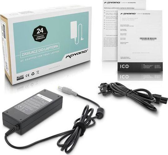 Zasilacz do laptopa Movano 90 W, 5.5 mm, 4.5 A, 20 V (ZZ/LEN2045)