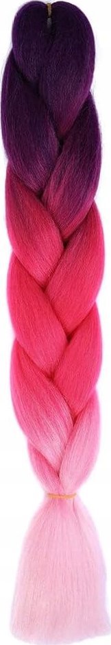 WŁOSY SYNTETYCZNE WARKOCZYKI WARKOCZ CZERWONE RÓŻOWE BORDO OMBRE 130CM WA14
