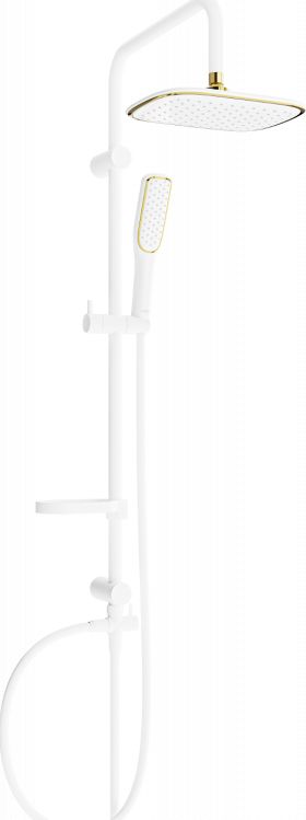 Zestaw prysznicowy Mexen Mexen X49 kolumna prysznicowa biała/złota - 798494991-25