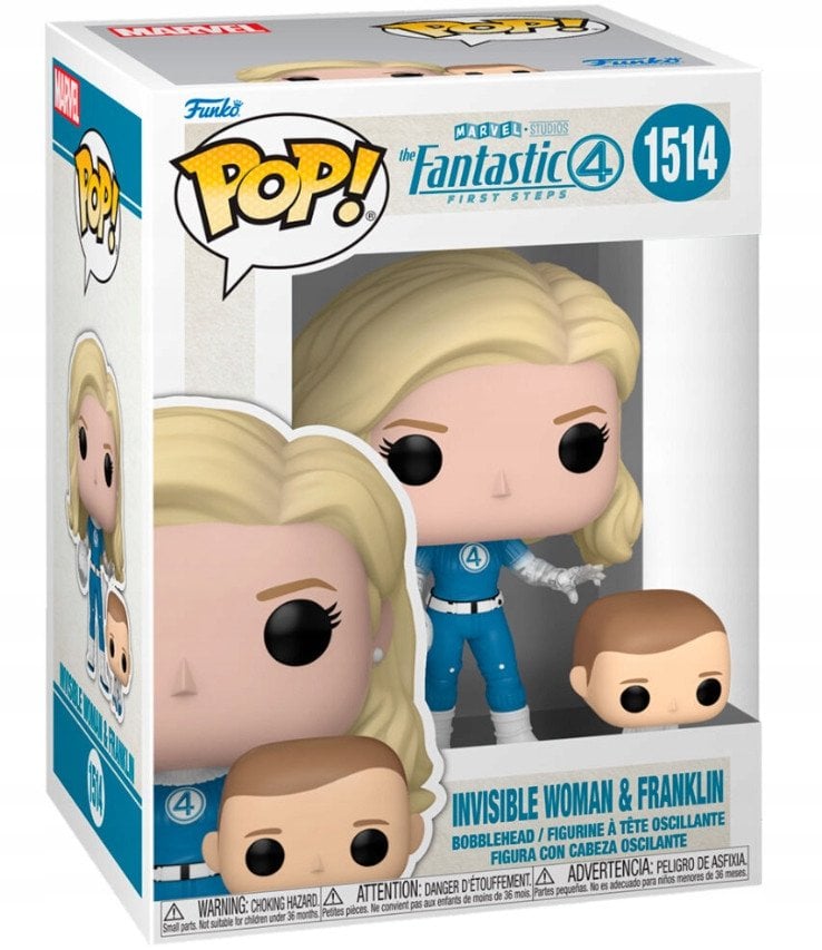FUNKO POP! Vinilinė figūrėlė: Marvel: The Fantastic Four: First Steps - Invisible Woman & Franklin