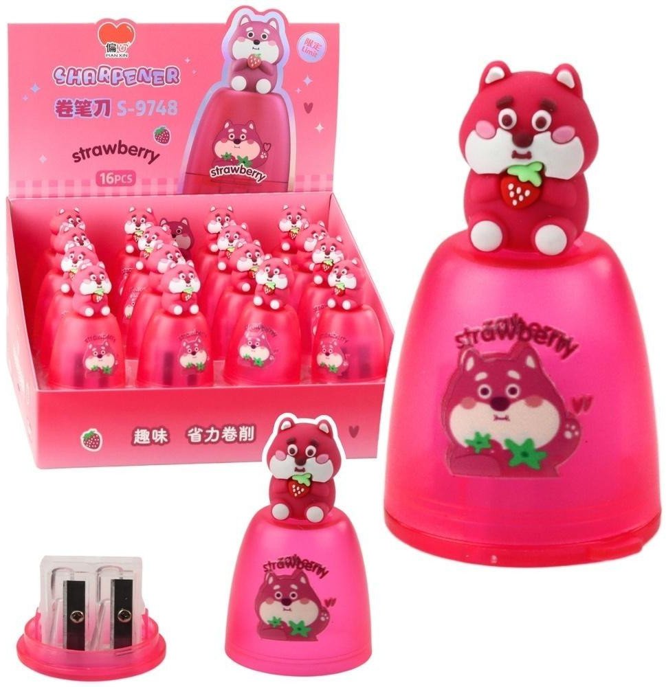 Temperówka z pojemnikiem różowa (16szt)