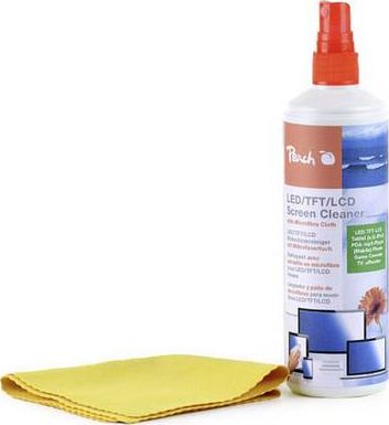 Peach Zestaw czyszczący płyn + ściereczka do ekranów LED/TFT/LCD (PA104)