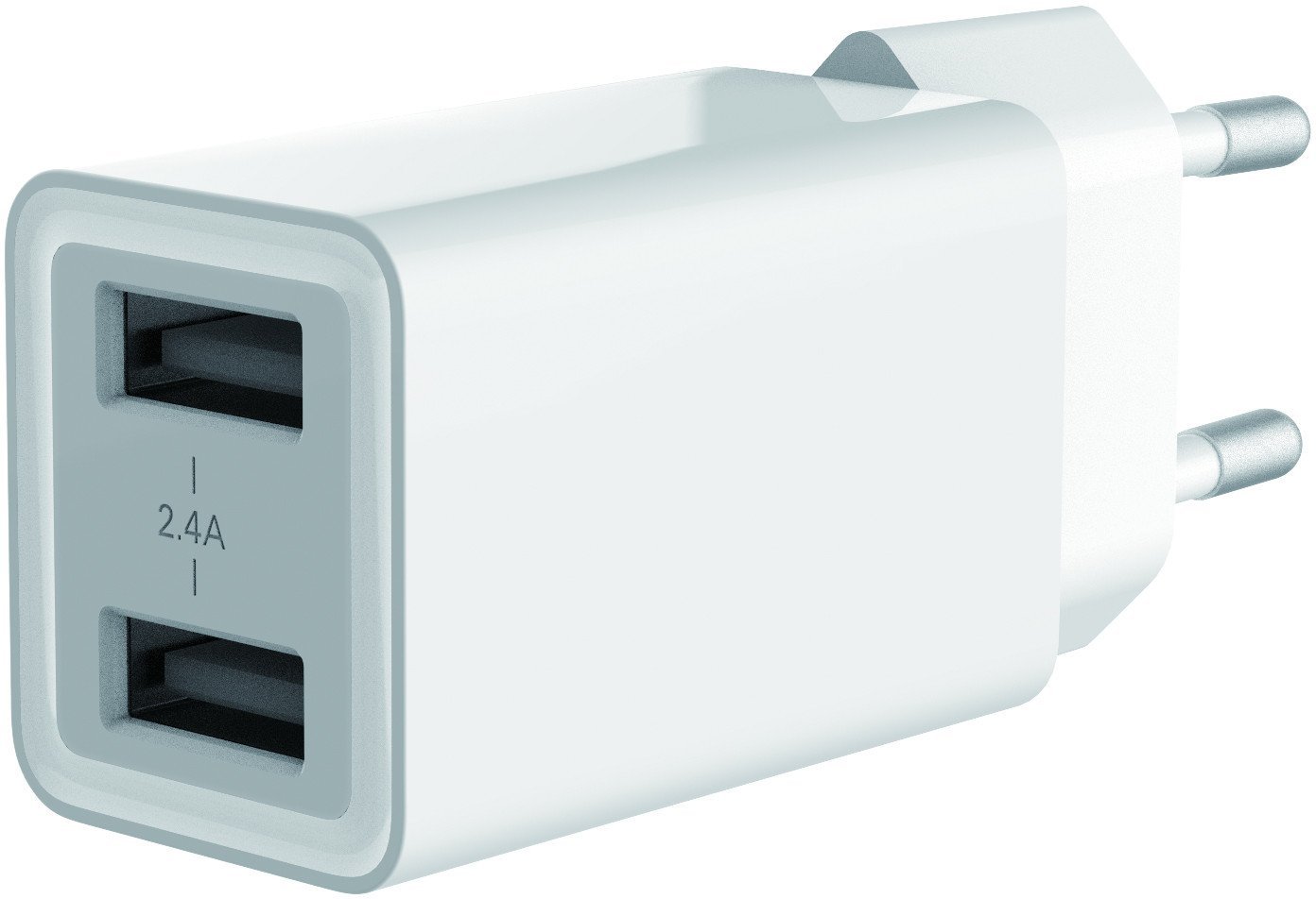 CONCEPTRONIC Ladegerät 2Port 2xUSB-A 12W 5.0V/2.4A weiß