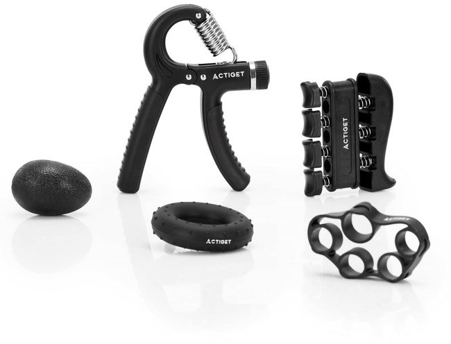 Zestaw do ćwiczeń dłoni i palców z akcesoriami, ściskacz do rąk 10-40 kg UNIWERSALNY