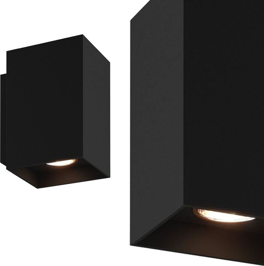 Kinkiet Zumaline Zuma Line Sandy WL Square 92698-N kinkiet lampa ścienna 2x50W GU10 czarny
