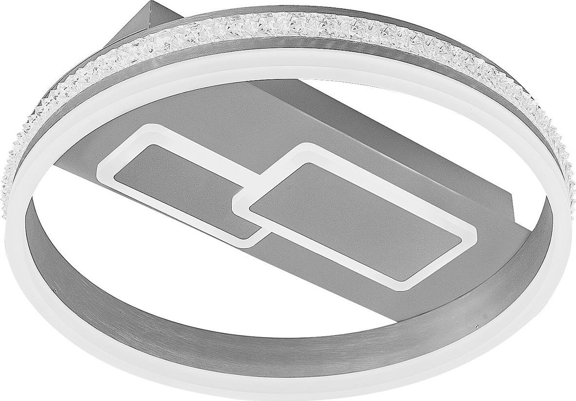 Lampa sufitowa Rabalux Glamour lampa sufitowa Roxana 50W 4000K srebrny plafon nad łóżko