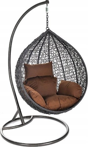 HDL Ogrodowe krzesło wiszące z technorattanu