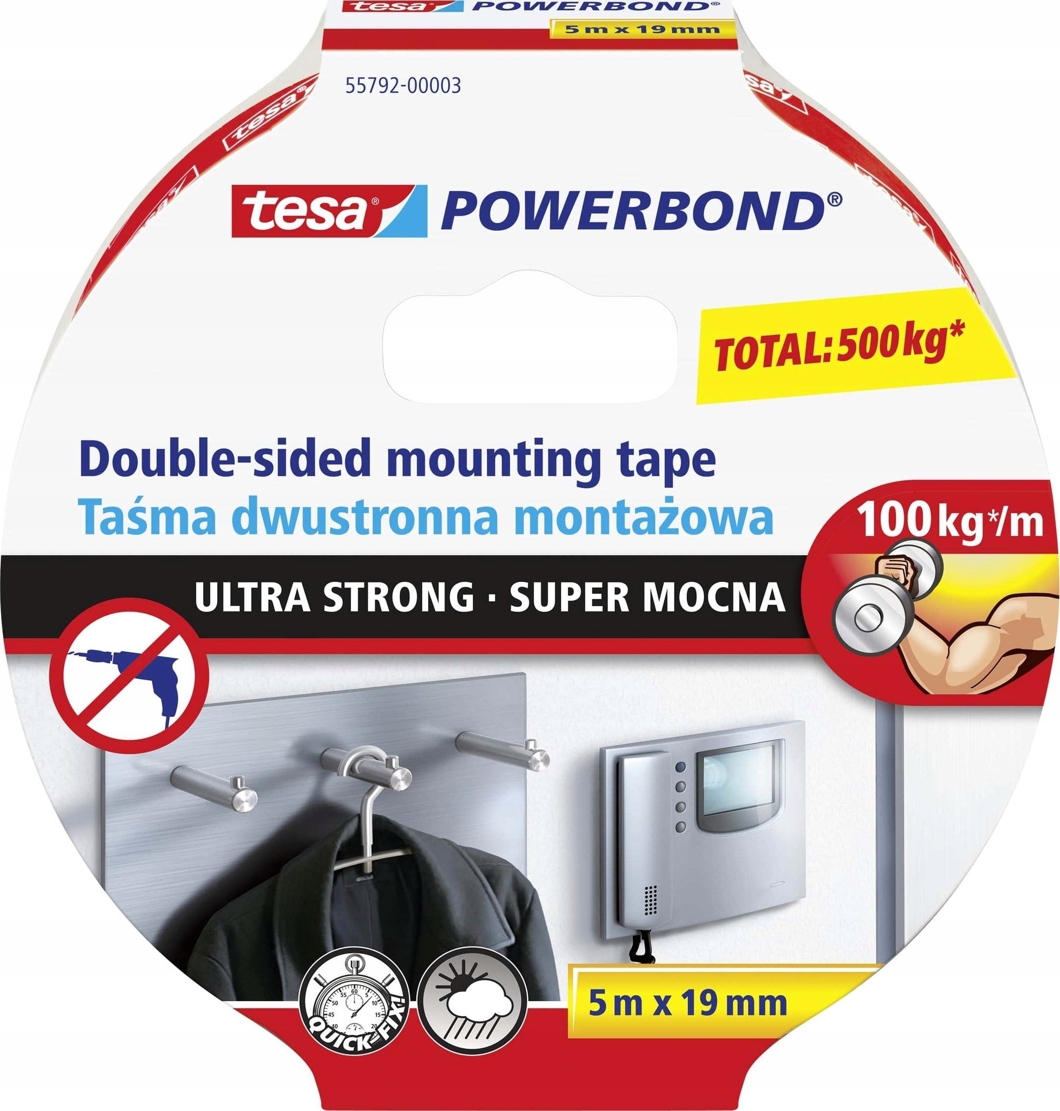 Tesa tesa Powerbond Montageband Ultra Strong 5m 19mm