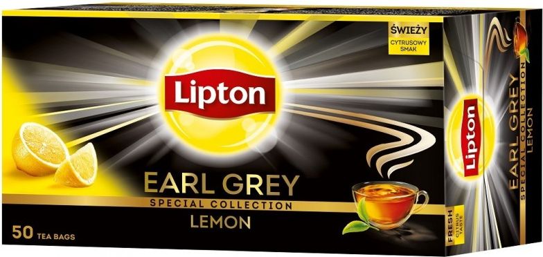 Lipton Earl Grey Lemon herbata czarna Cytryna 50 torebek