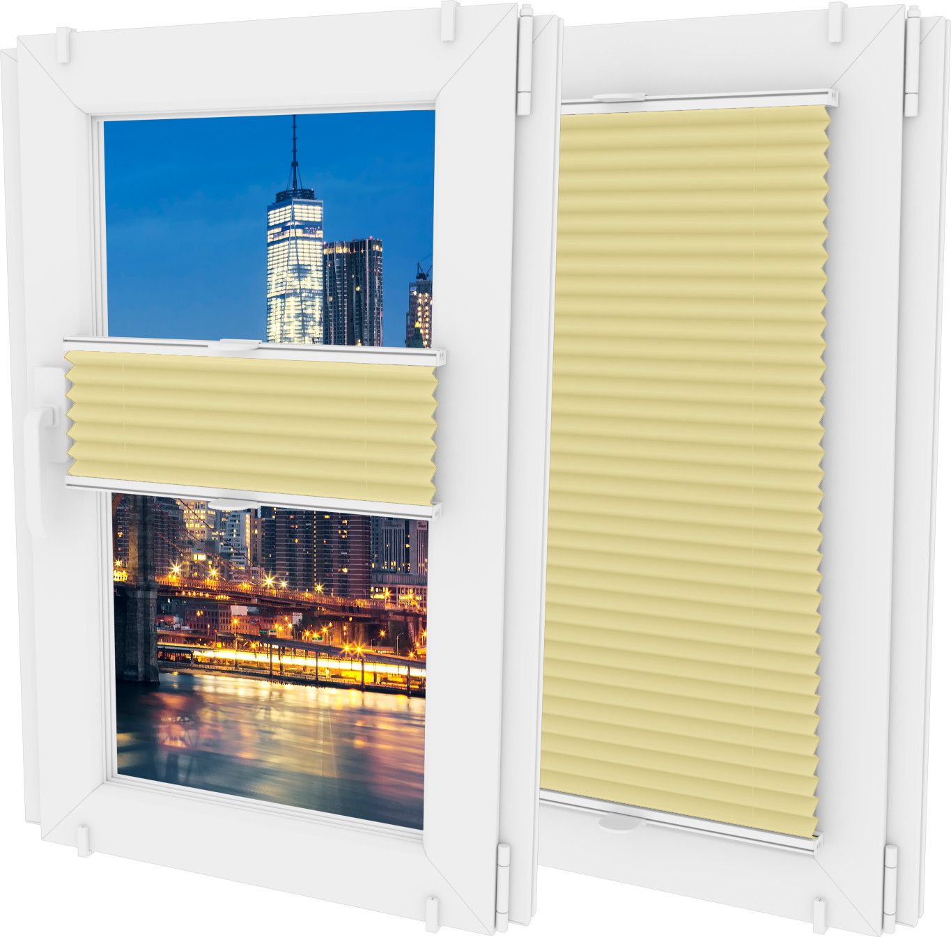 Oslonaokna 'Roleta plisowana plisa wysokość do 150cm kolor Zółty'