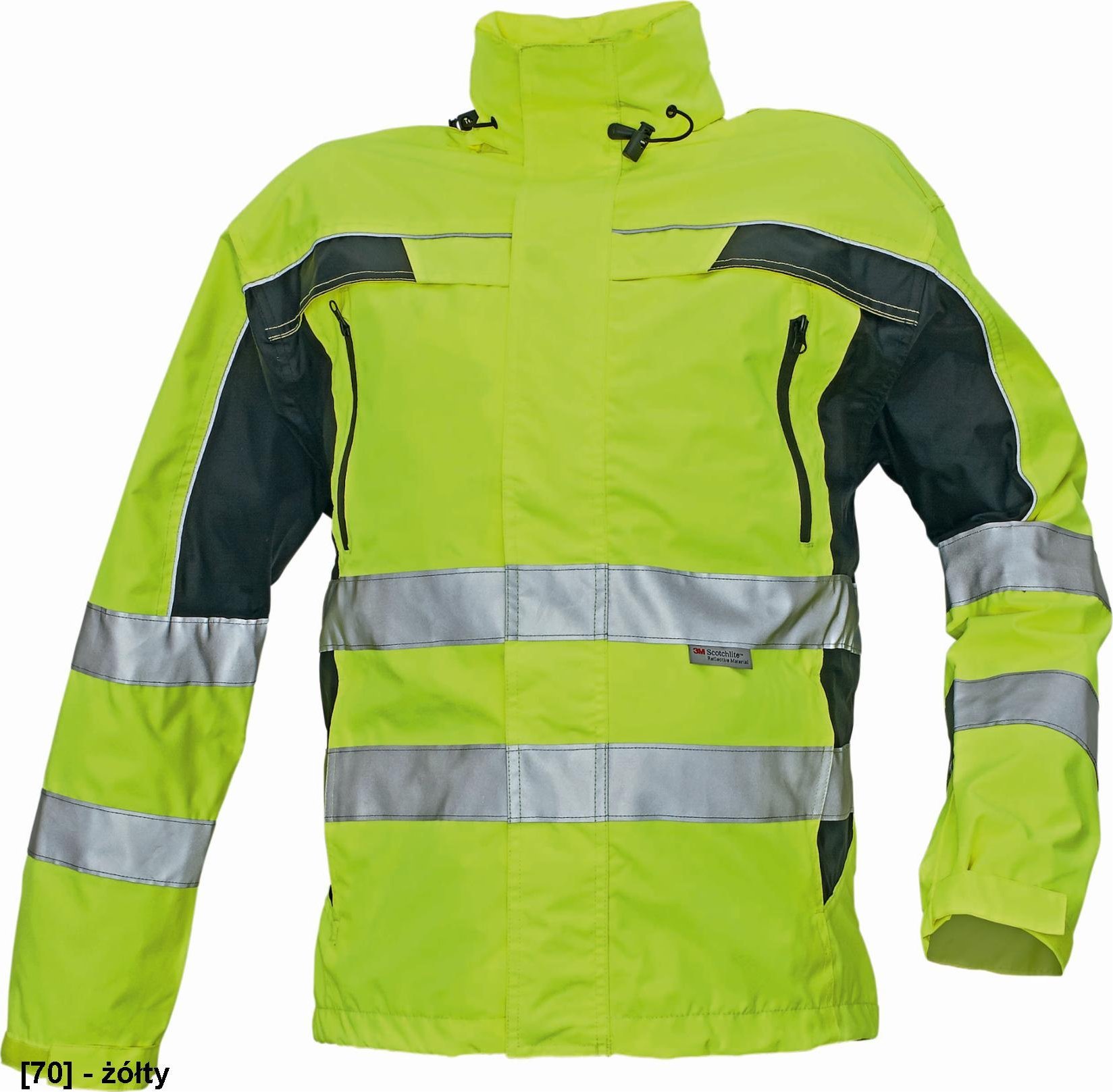 CERVA TICINO kurtka Hi-Vis 100% poliester 300D Oxford/PU - żółty XXL