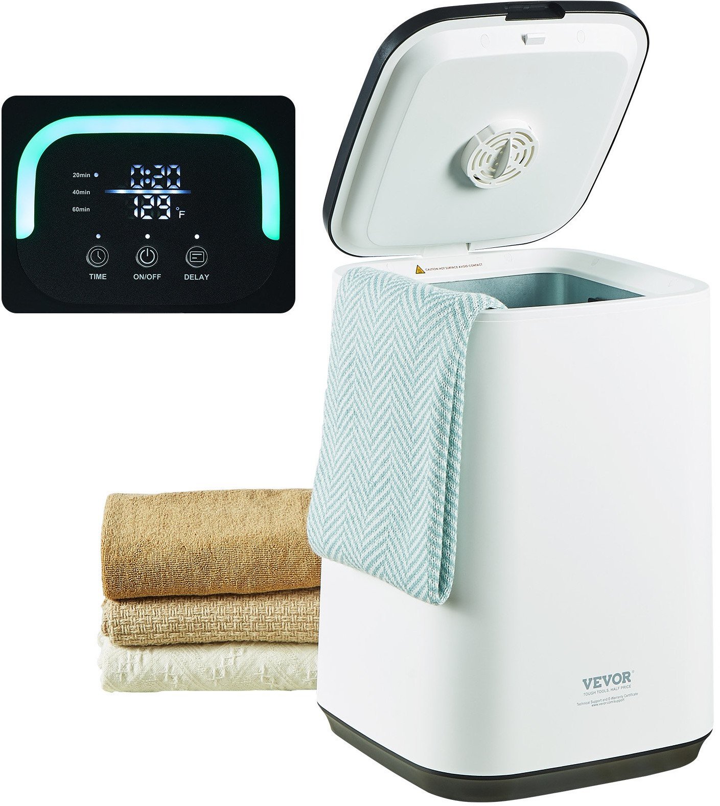 Podgrzewacz do ręczników 20L z ekranem LED i timerem