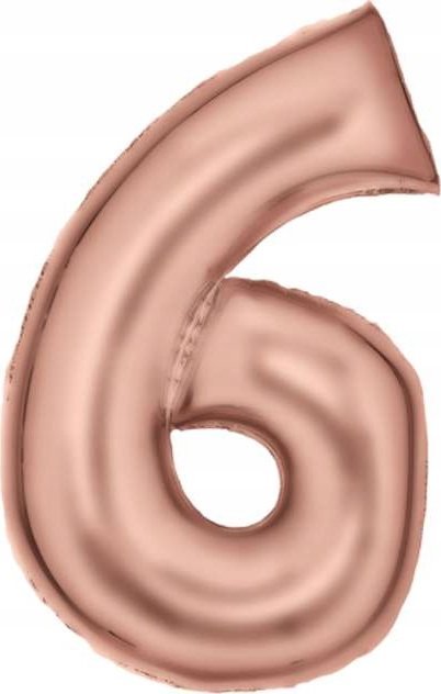 AMSCAN Balon foliowy cyfra 6 satynowy różowe złoto 86cm 9917318