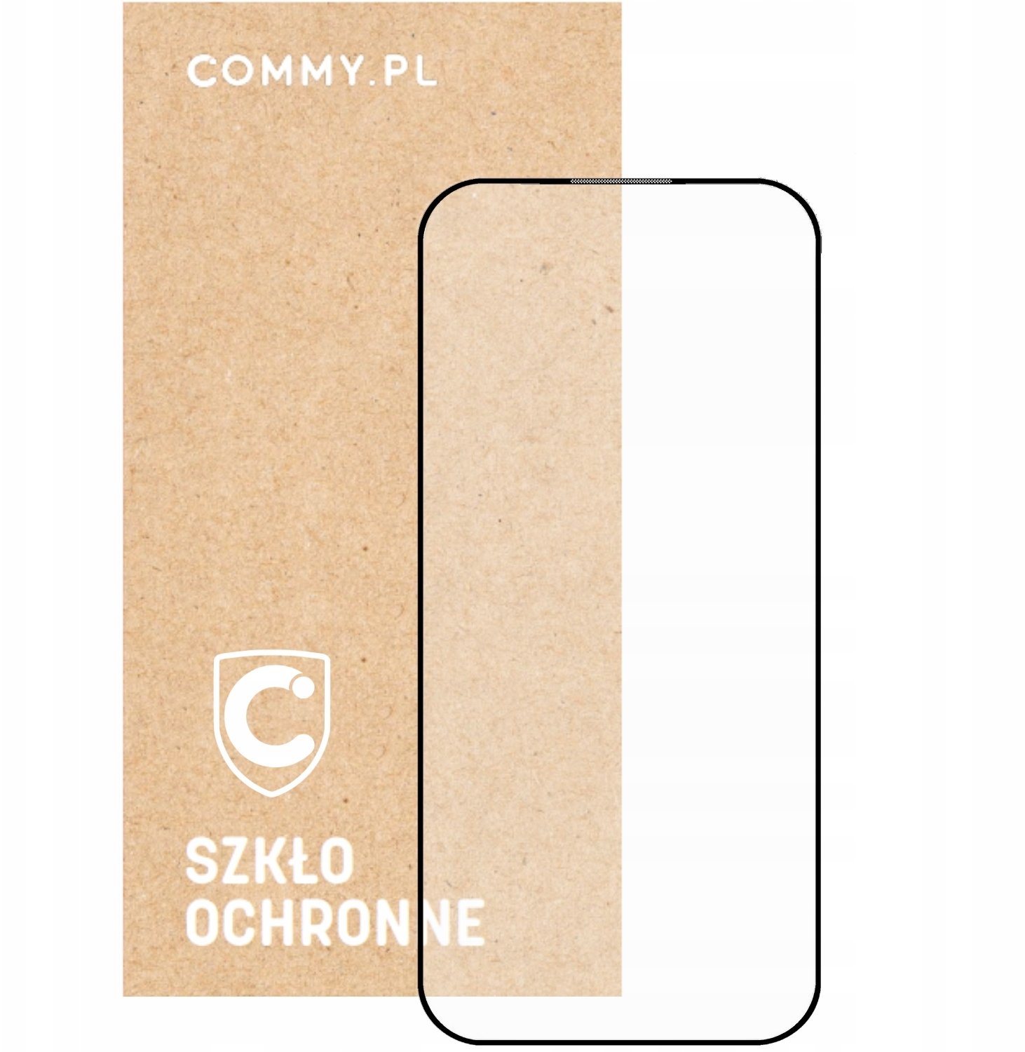 Szkło hartowane 5D COMMY do iPhone 16 Plus czarna ramka