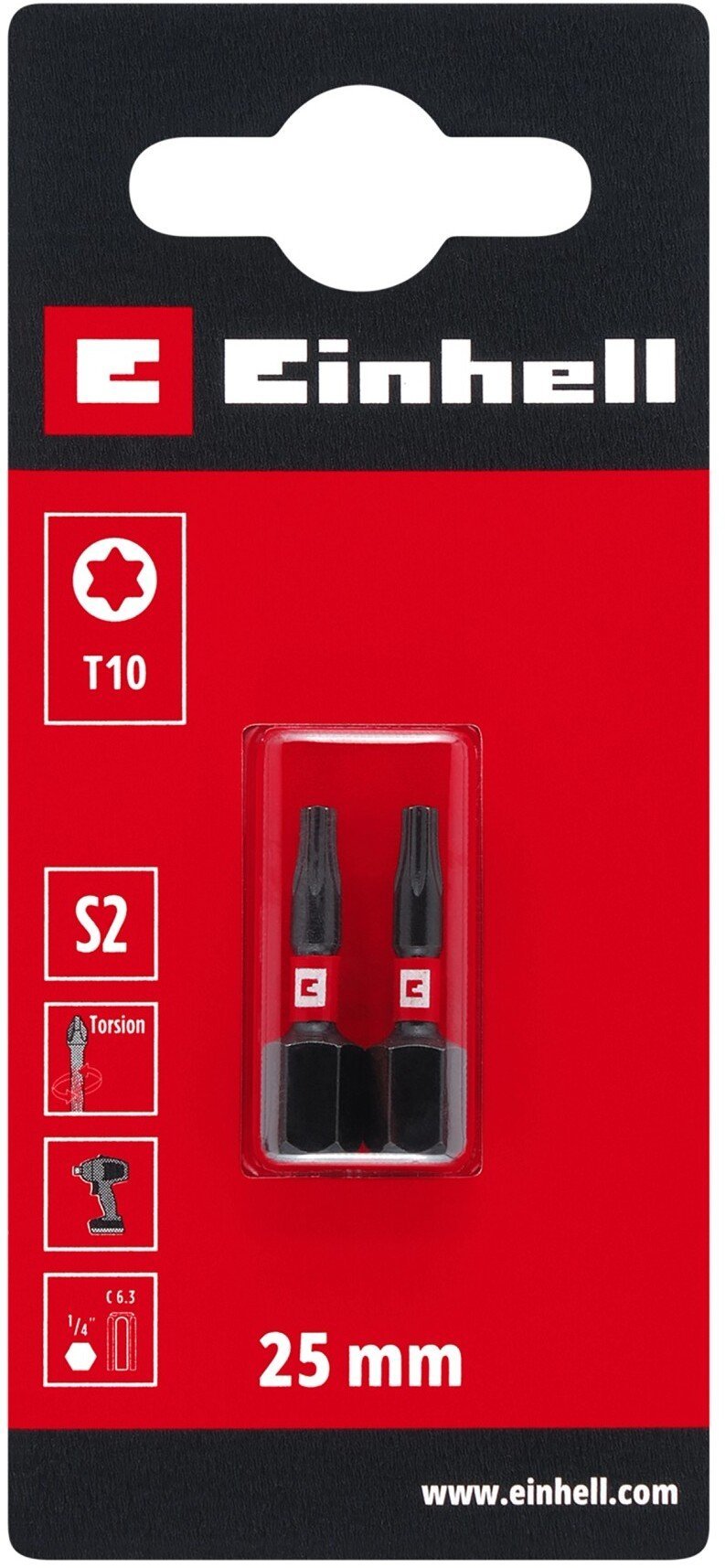 BITY PODWÓJNIE SKRĘTNE T10 S2 25MM 2 SZT. 49131070