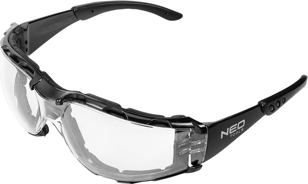 Neo Okulary ochronne z wkładką piankową, białe soczewki, klasa odpornosci FT