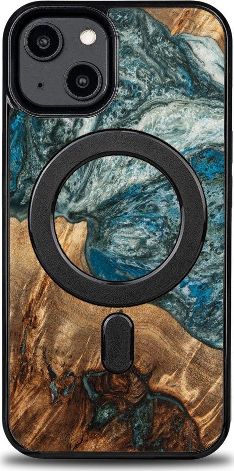 BeWood Etui Bewood Unique na iPhone 14 - Planets - Ziemia z MagSafe