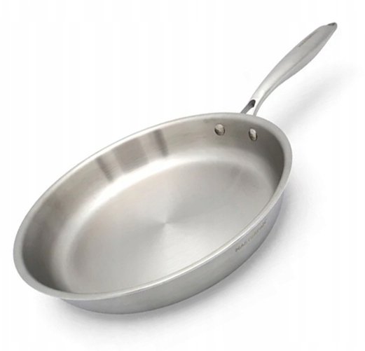 Patelnia stalowa Masterpan 28cm Tri-Ply 3-warstwowa, indukcja, gaz. Premium