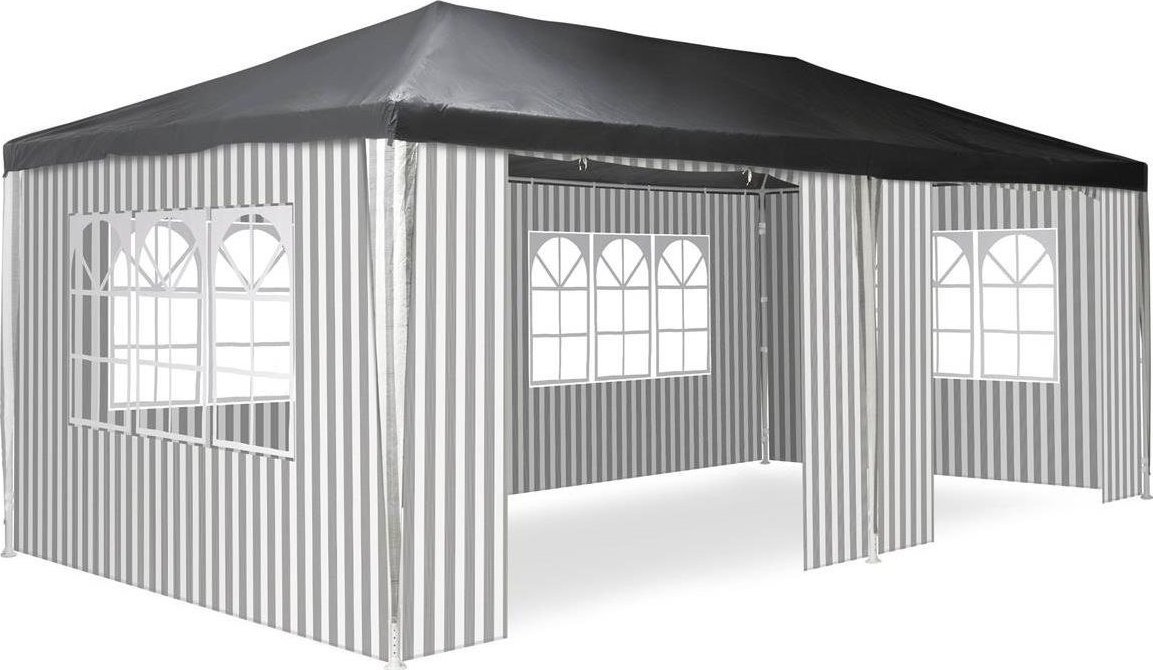 Garthen Namiot ogrodowy - 3 x 6 m, antracyt + 6 boków