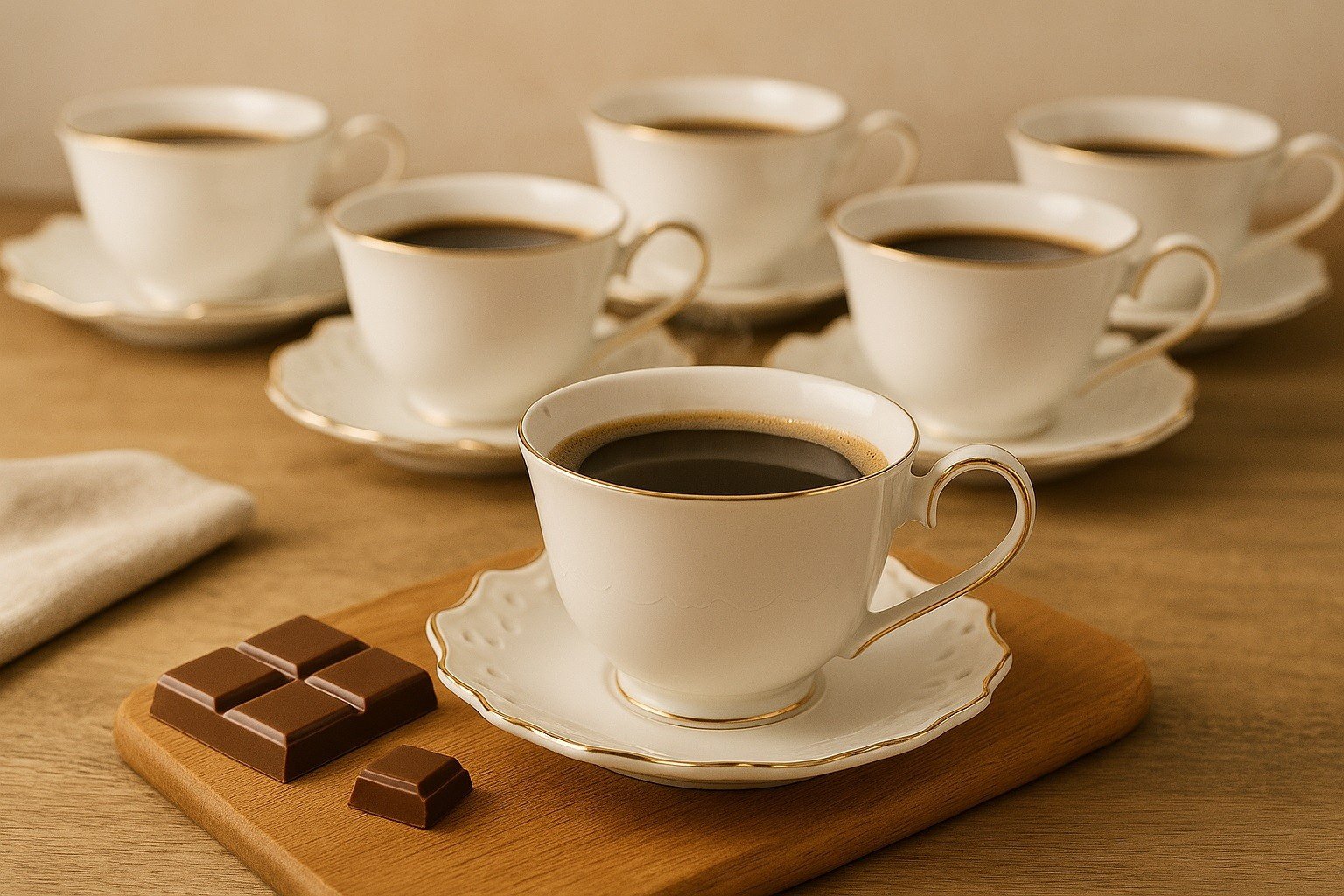 Komplet 6 filiżanek 250 ml + spodki Diva