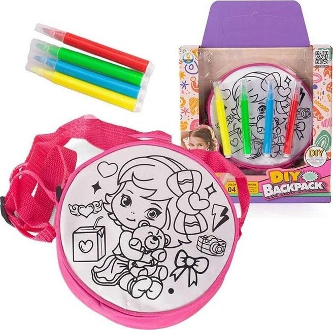 Torebka do pomalowania z pisakami DIY