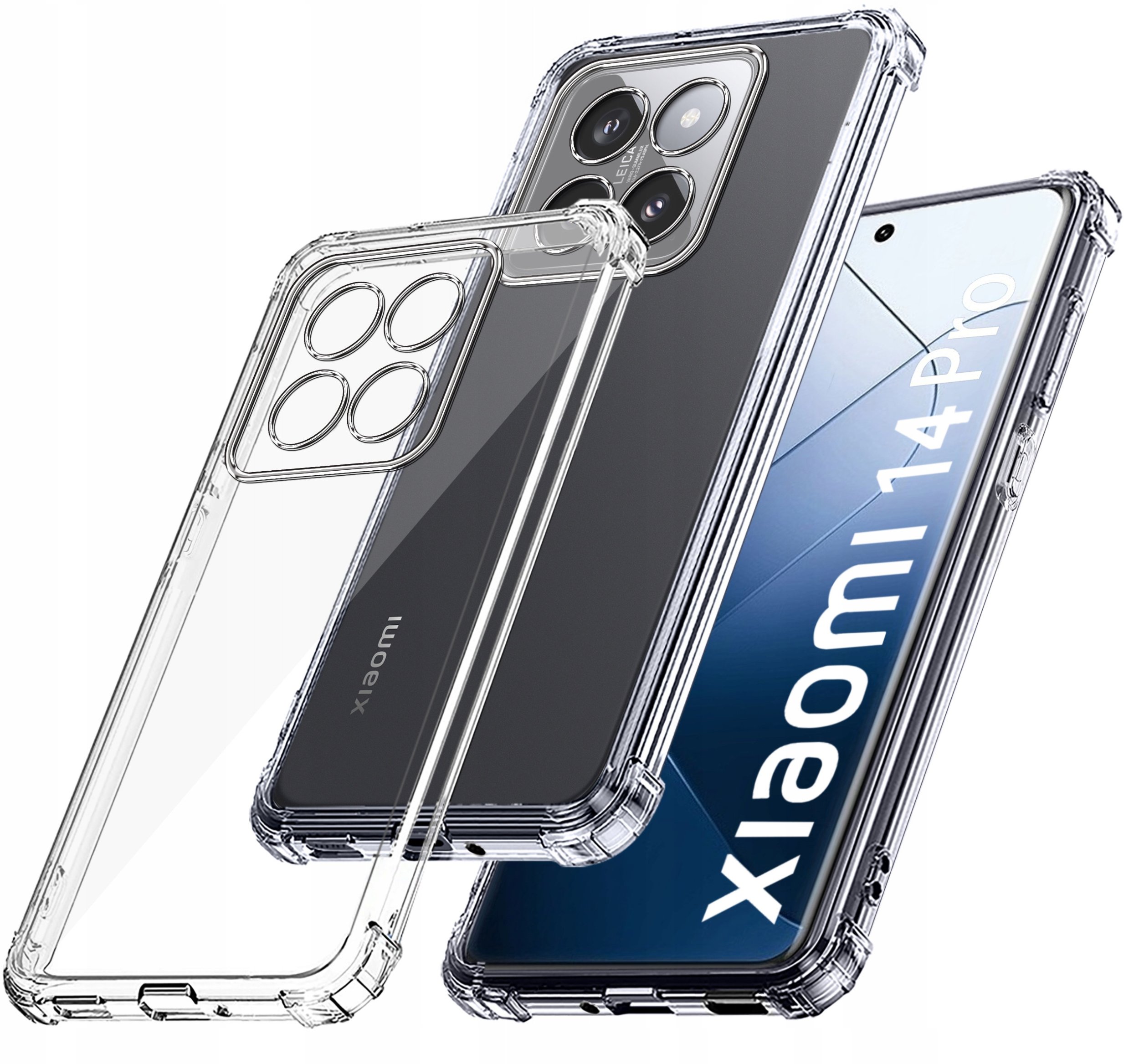 Etui do Xiaomi 14 Pro ANTI-SHOCK CLEAR CASE PLECKI