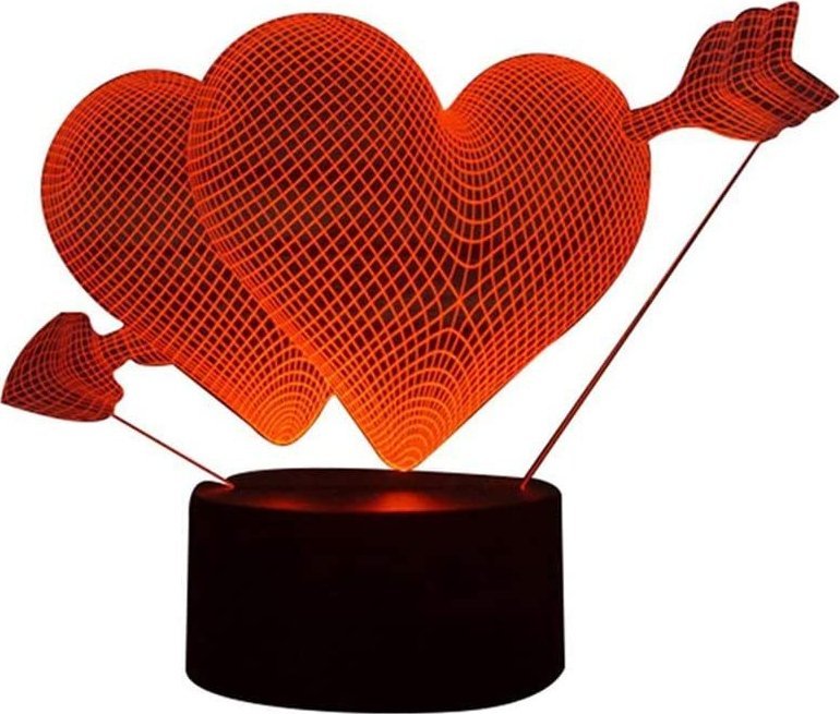 Lampka Nocna 3D LED Lampa Wielokolorowa