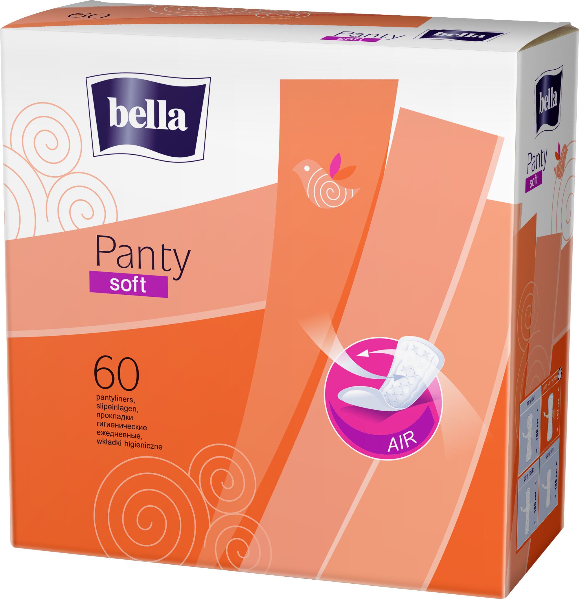 Bella Wkładki higieniczne Panty Soft 60 szt.
