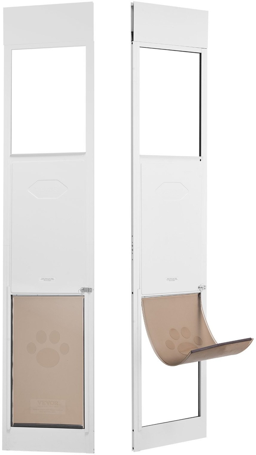 Drzwiczki dla Psa do Drzwi Przesuwnych Aluminiowe Regulacja Wysokości XL