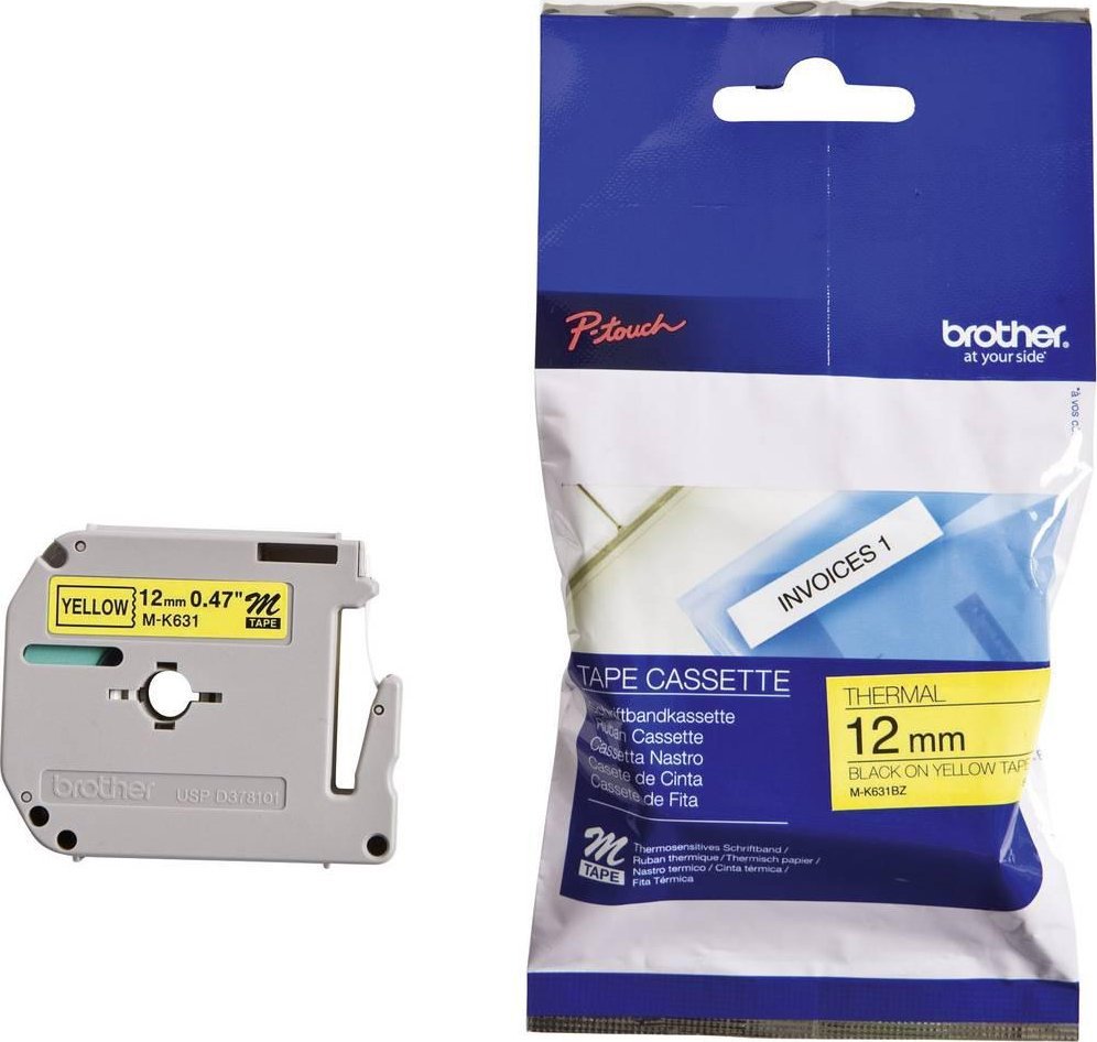 Brother P-touch MK631BZ yellow/black 4m (12 mm)