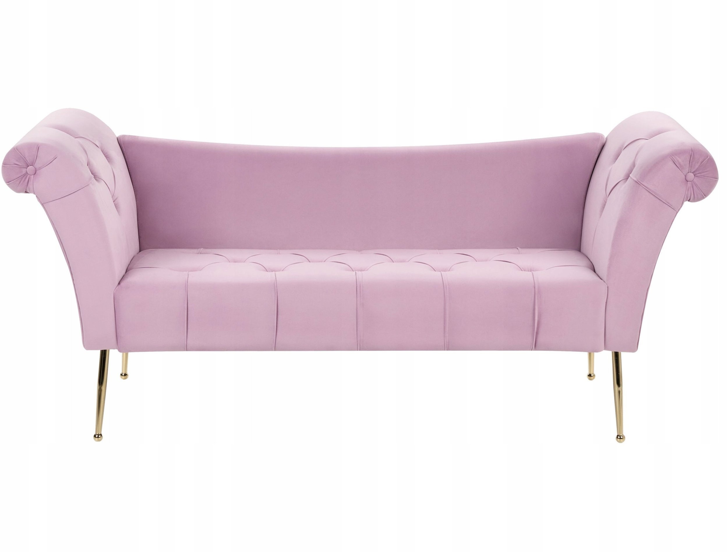 Beliani Szezlong welurowy jasnofioletowy NANTILLY