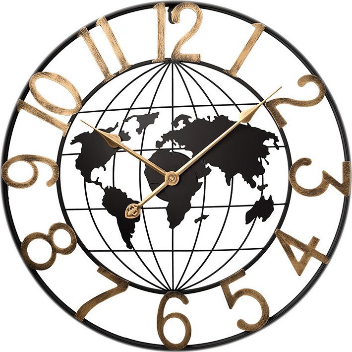 Zegar ścienny MPM E04.4530 kontynenty 60 cm .