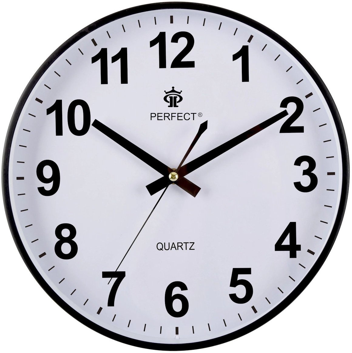 Perfect Zegar ścienny PW620-1700-1 czarny metalowy 30 cm