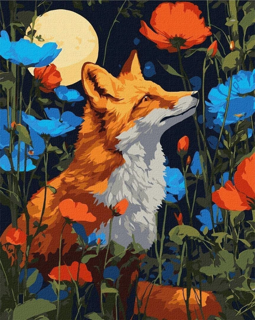 Malowanie po numerach -Kwiaty pod łapami 40x50cm