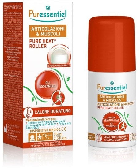 Puressentiel, Pure Heat, Essential Oils, Roll-On Body Oil, For Articulations & Muscles, 75 ml Unisex