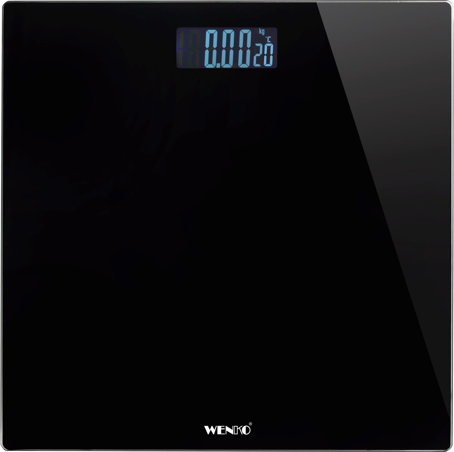 Waga łazienkowa Wenko Waga łazienkowa LED, 28 x 28 cm, czarna