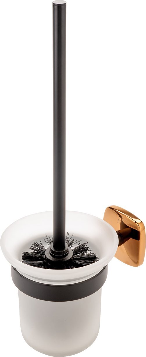 FDesign Szczotka do WC Merida wisząca różowe złoto + czarny (FD6-MRD06-25)