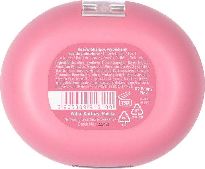 LOVELY_Stay Pink Baked Blusher róż do policzków 2 Poppy Pink 3,5g