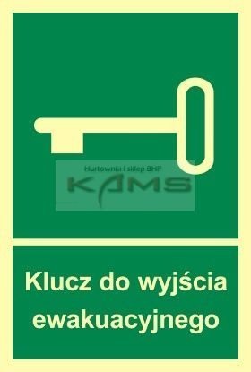 TD Systems AC026 Klucz do wyjścia ewakuacyjnego. 222 x 150