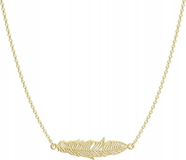 Radziszewska Jewellery Pozłacany Naszyjnik PIÓRKO DEDYKACJA GRATIS