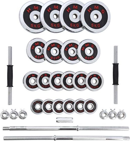 HMS Zestaw dwóch sztangielek z wymiennym obciążeniem 2x25 KG (STC50)