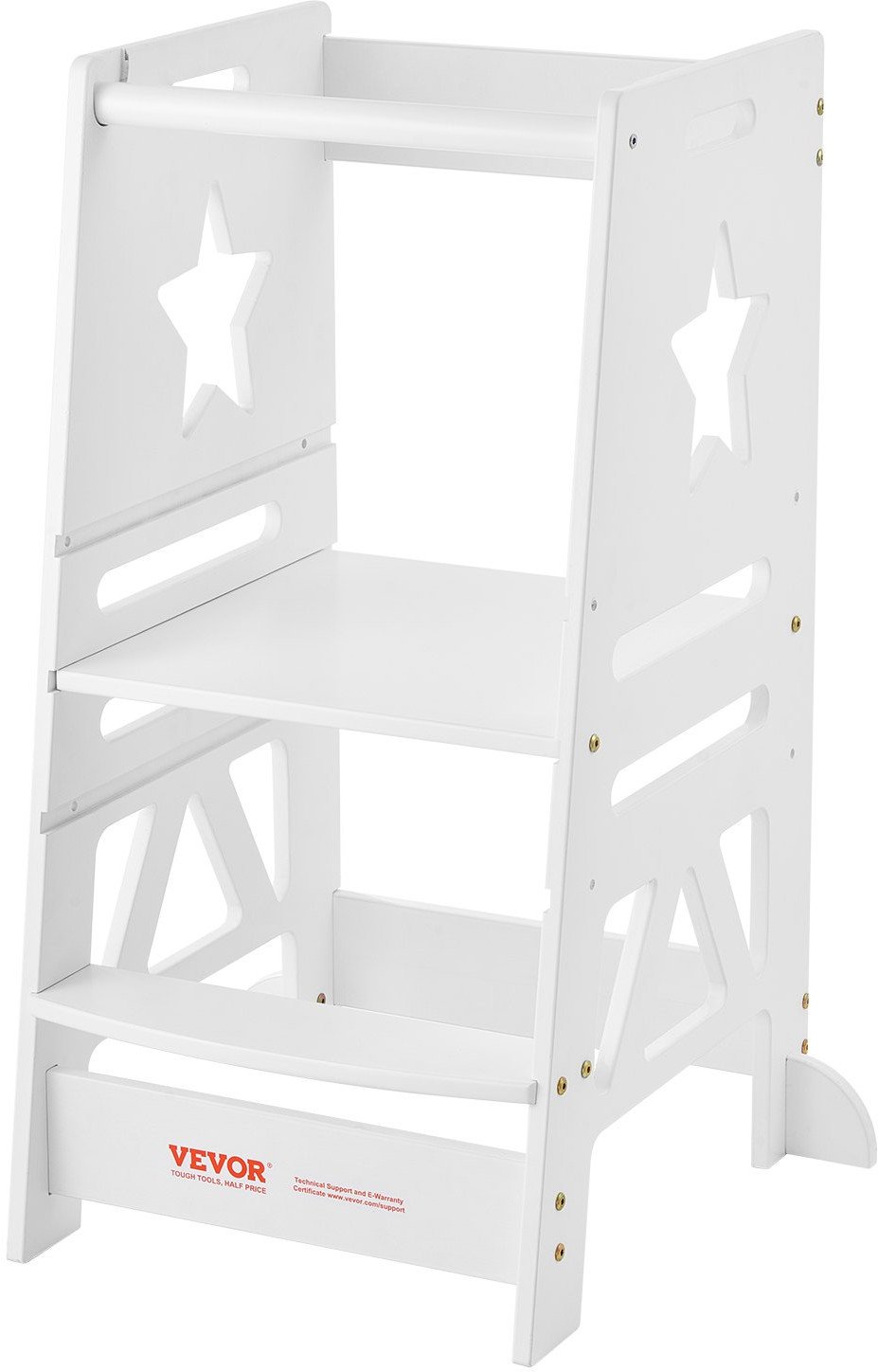 POMOCNIK KUCHENNY PODEST STOŁEK DZIECIĘCY DREWNIANY BIAŁY