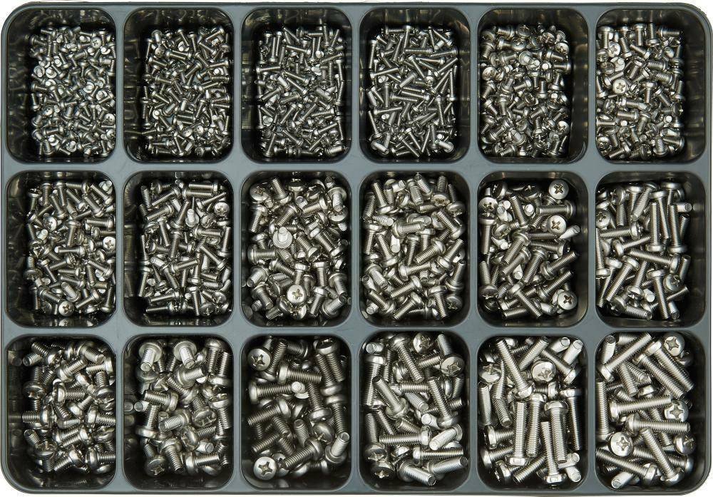 E-NORMpro Zestaw nr 35 E-NORM DIN7985, stal szlachet. A2