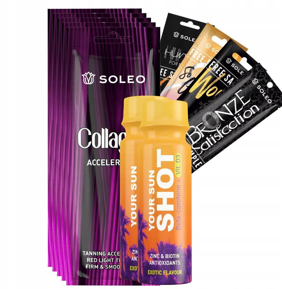 Soleo Collagen 5x15ml Przyspieszacz Opalania Z Kolagenem + Gratisy